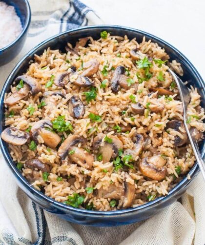 Mushroom Rice In Rice Cooker