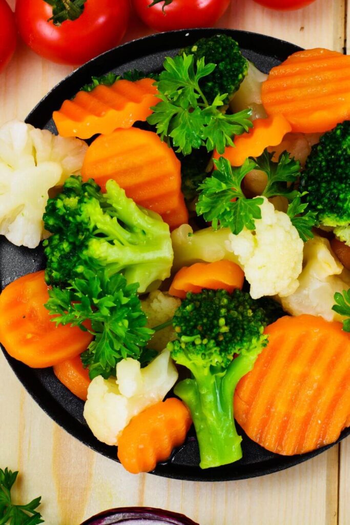 Steamed Vegetables In Aroma Rice Cooker